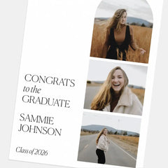 Tri-Photo Arch Graduation Announcement